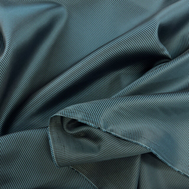 Viscose Lining - Teal Stripe