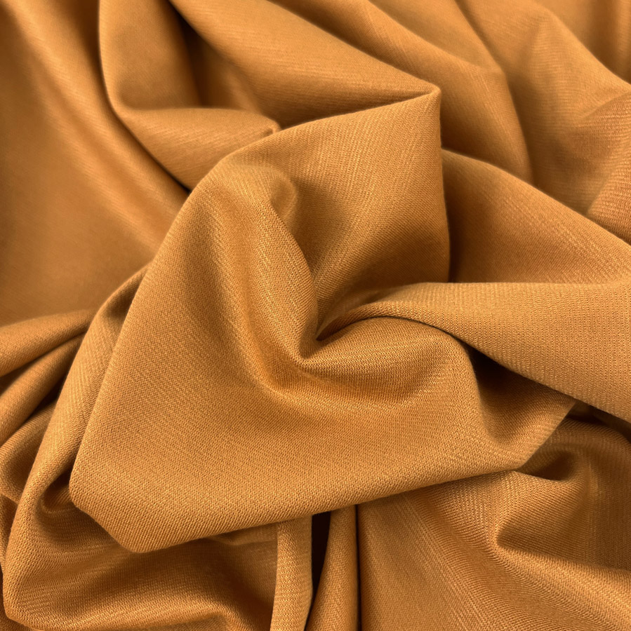 Viscose Poly Elastane Fabric  Changing Times - Mustard Ponte