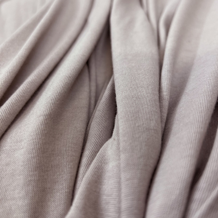 Ex Designer Cotton Jersey Fabric Bucks The Trend Pebble