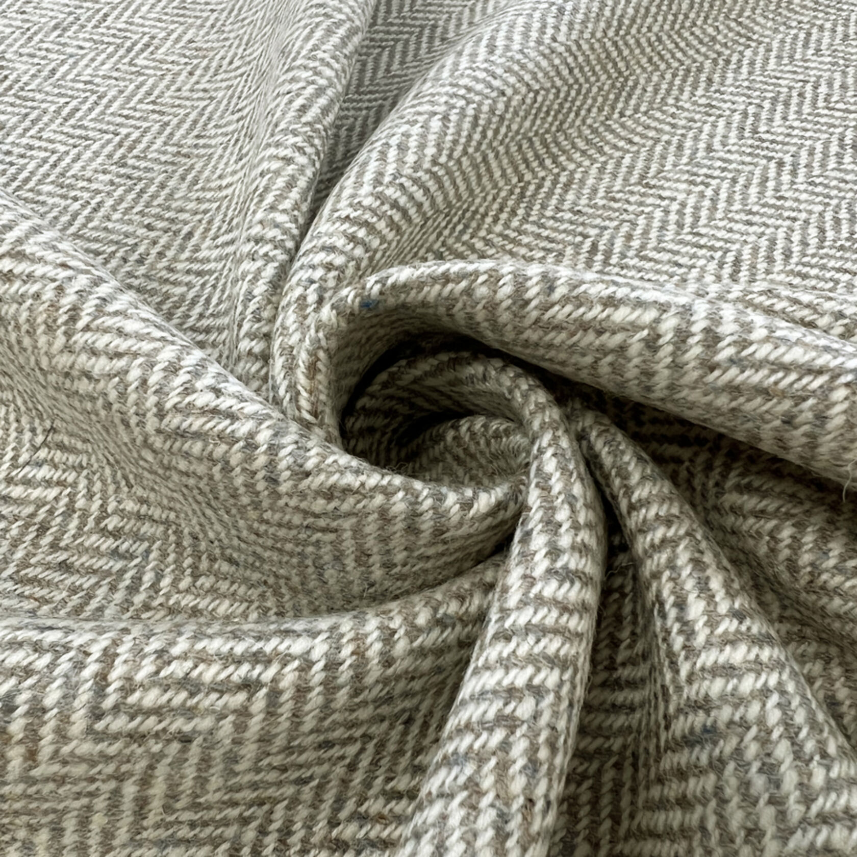 Beige tweed fabric on sale