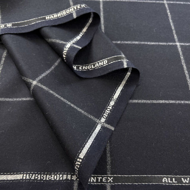 Remnant - Vintage Flannel - Navy Check (1.8m)