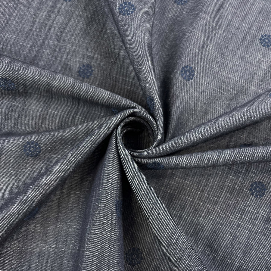 Embroidered_Floral_Indigo_Fine_6oz_Cotton_Denim_Shirting_Fabric_Embden_Twist