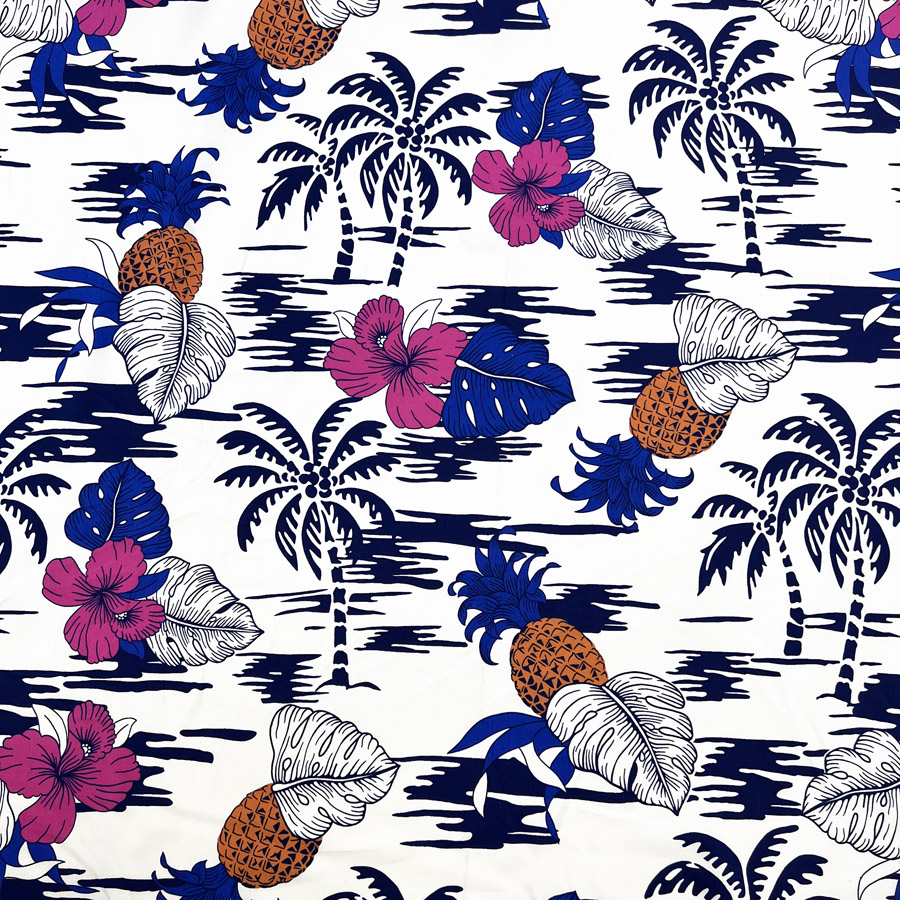 Tropical Print Cotton Dress Fabric High Day and Holidays