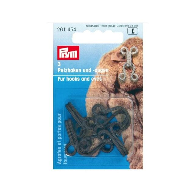 Prym - Fur Hooks And Eyes - Brown