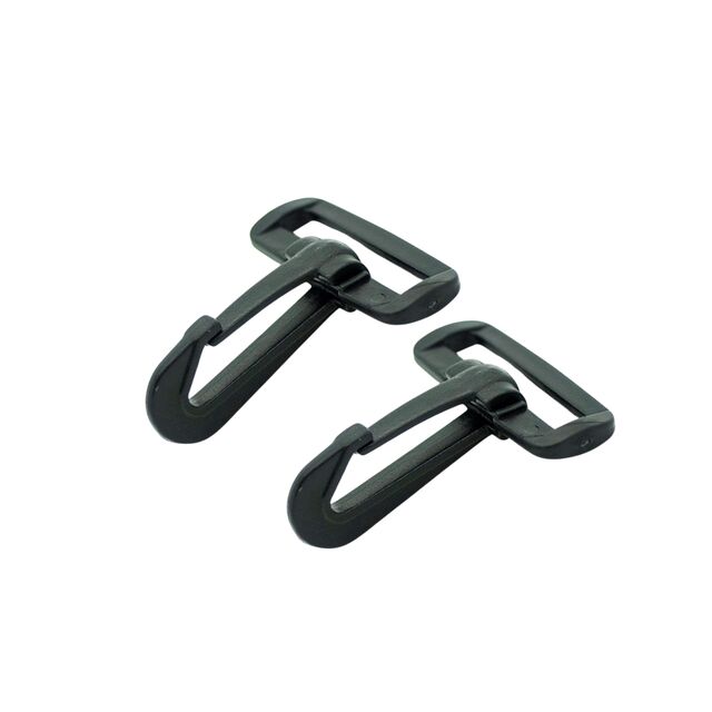 Plastic Snap Hooks - Black (38mm)