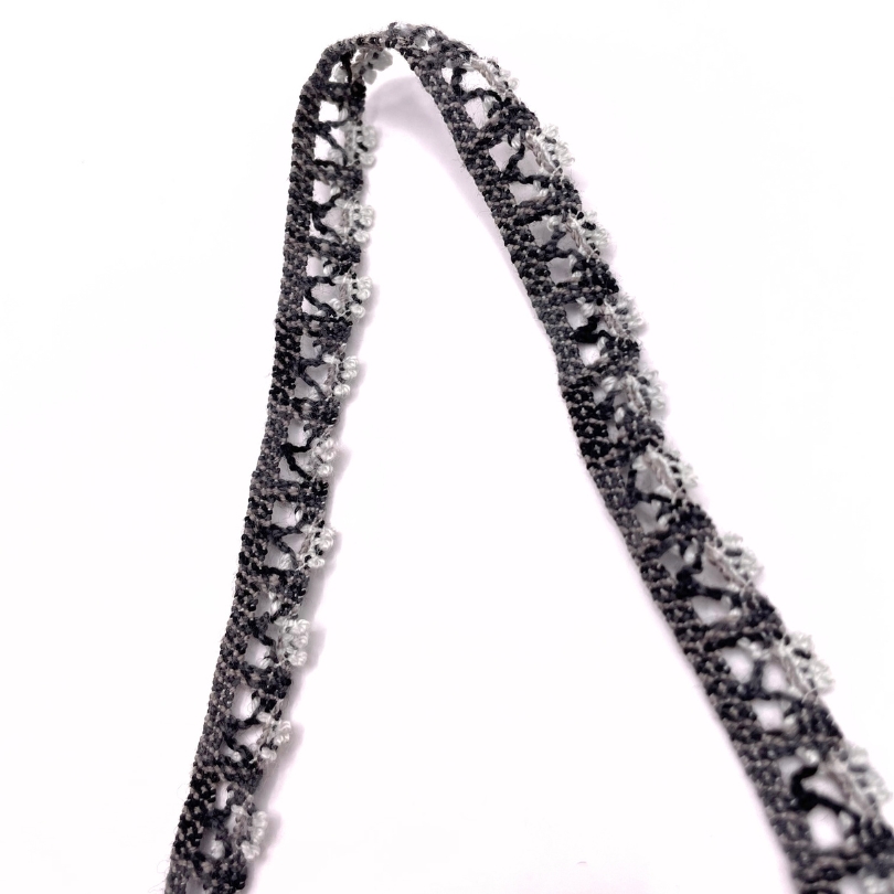 Grey cotton lace shop trim