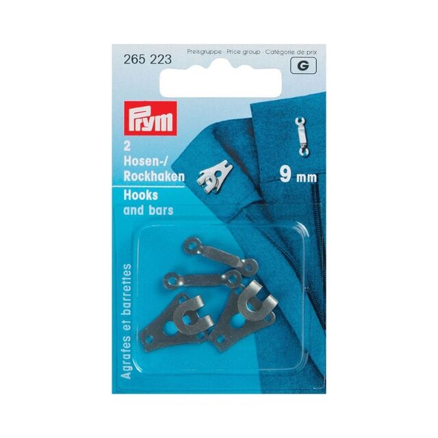Prym - Trousers & Skirts Hooks and Bars - Black (9mm)