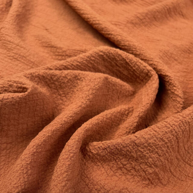 Viscose Seersucker - Orange