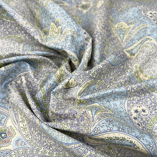Poplin Print - Bonnie Paisley - Blue