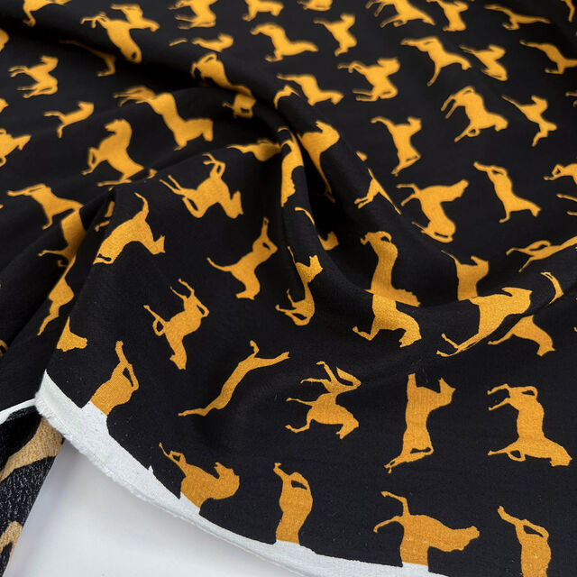 Viscose Crepe - Golden Gallop