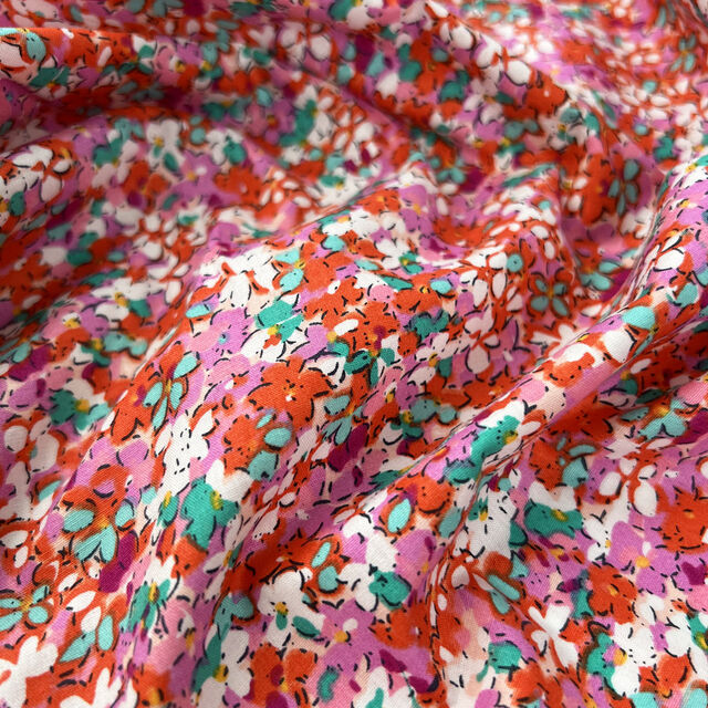 Poplin Styles - Ditsy Floral - Pink