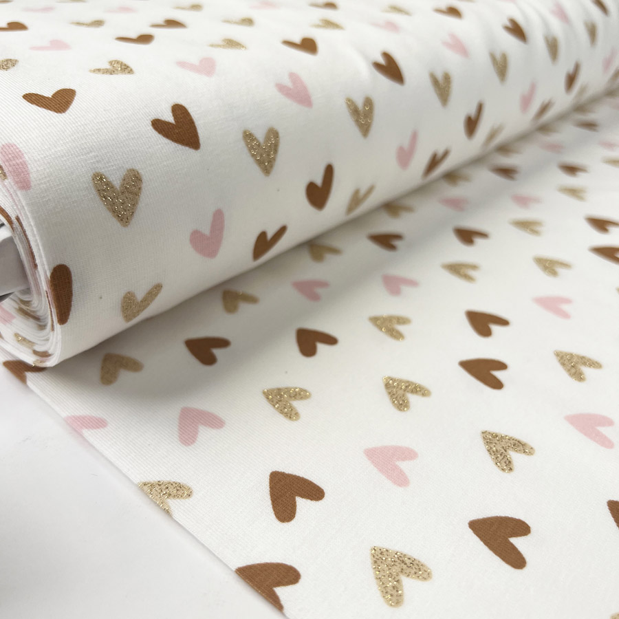 Heart knit fabric hotsell