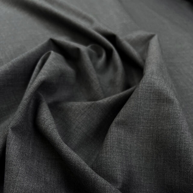 Remnant - Fleece Wool Suiting - Dark Grey (1.2m)