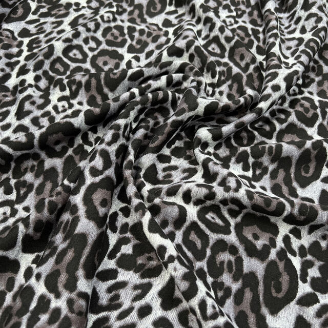 Printed Ponte - Leopard - Grey