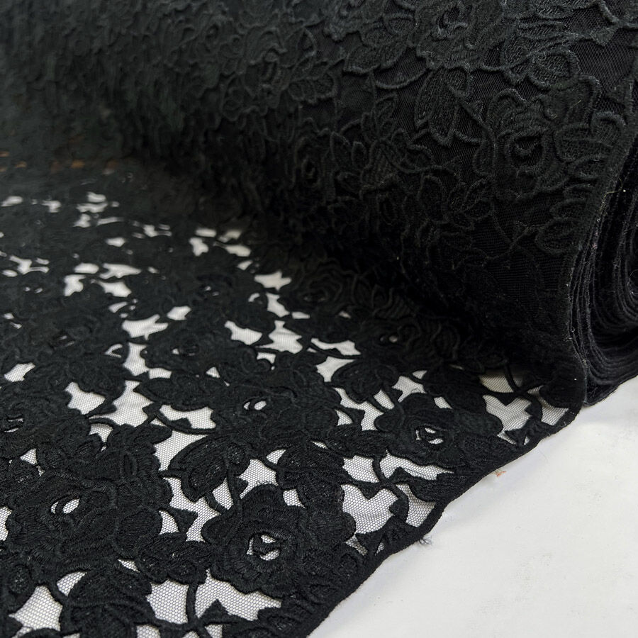 Italian Guipure Lace Black