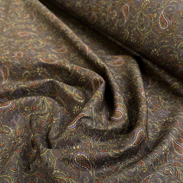 Combed Cotton Poplin - Paisley Brown