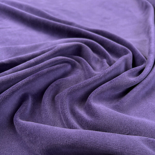 Modal Cotton Velour - Purple