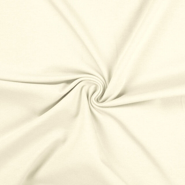 Qjutie - Plain Cotton Jersey - Ecru