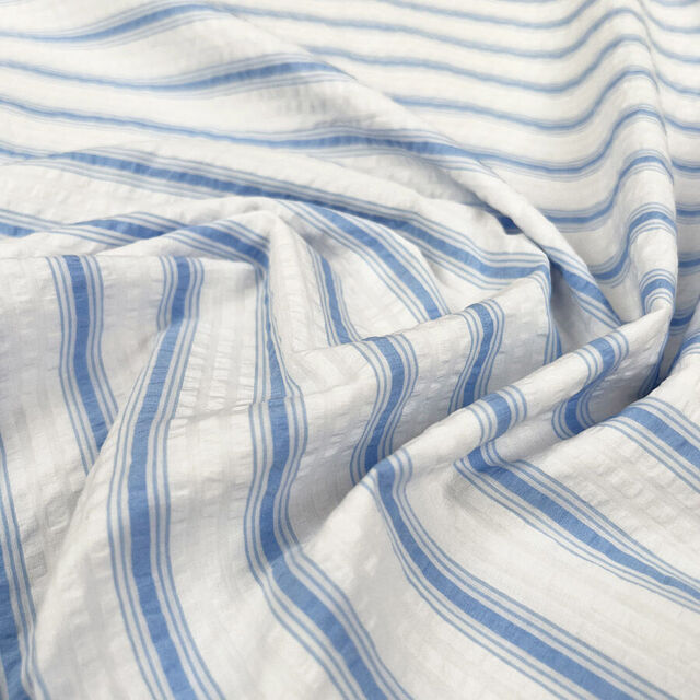 Proper Seersucker - Summer Sky Stripe