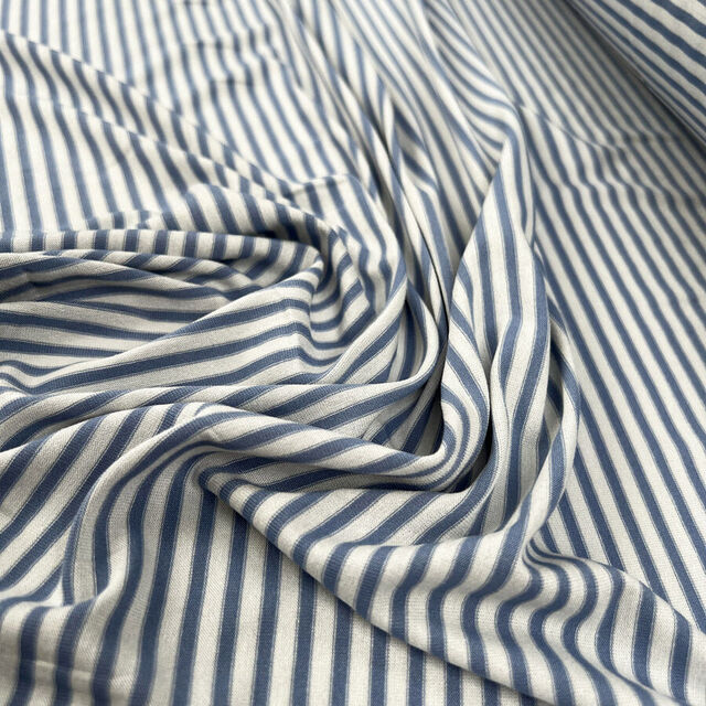Viscose Jersey - Pale Blue Stripe