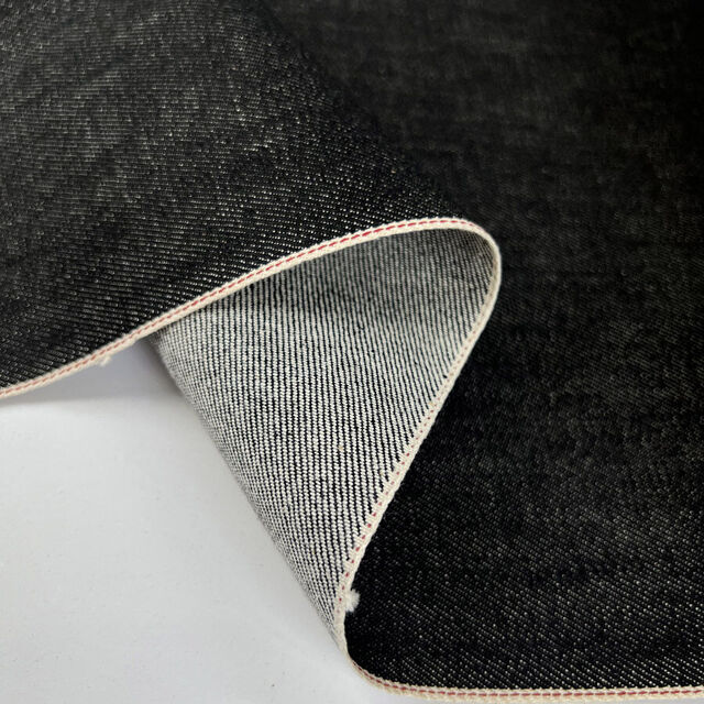 Italian Red Selvedge Denim - Ash Black