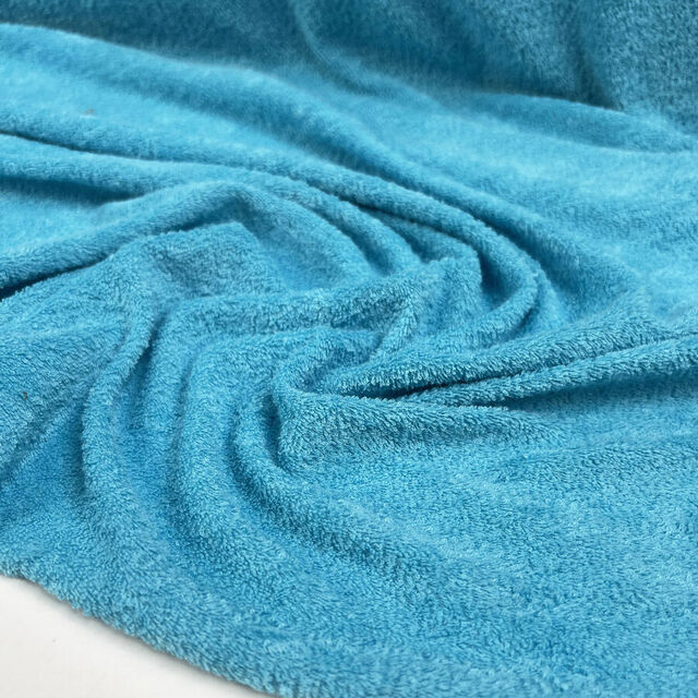 Poly Cotton Towelling - Aqua Blue