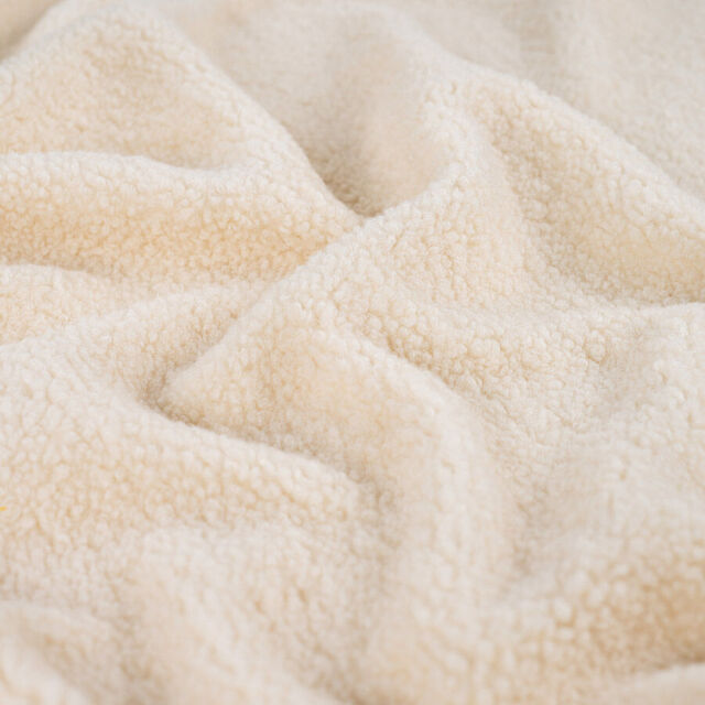 400gsm Sherpa Suede - Ecru