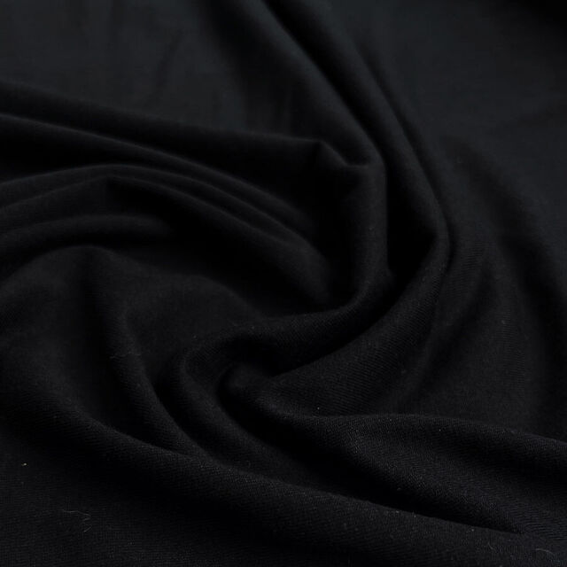 True Essentials - Fine Rib T-Shirting - Black