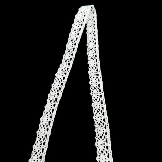 Crochet Lace Ribbon - One Hole - White