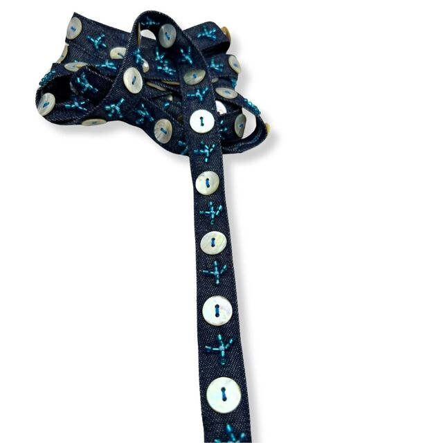 Decorative Denim Button Trim
