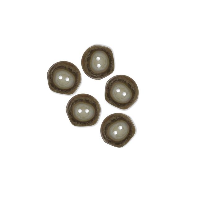 Pack of 5 Irregular Shape Coffee Buttons (2 Sizes)