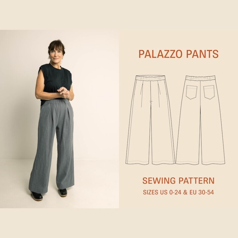 【THE MOZZ】Meg Pattern Setup Pants Palazzo Pants | Paper Sewing Pattern | Wardrobe By Me