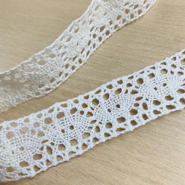 Crochet Lace Ribbon - Two Hole - Ivory