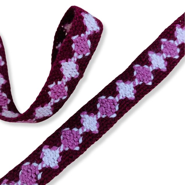 Diamond Crochet Tape - Plum