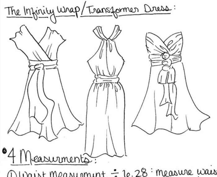 Infinity Dress Sketch