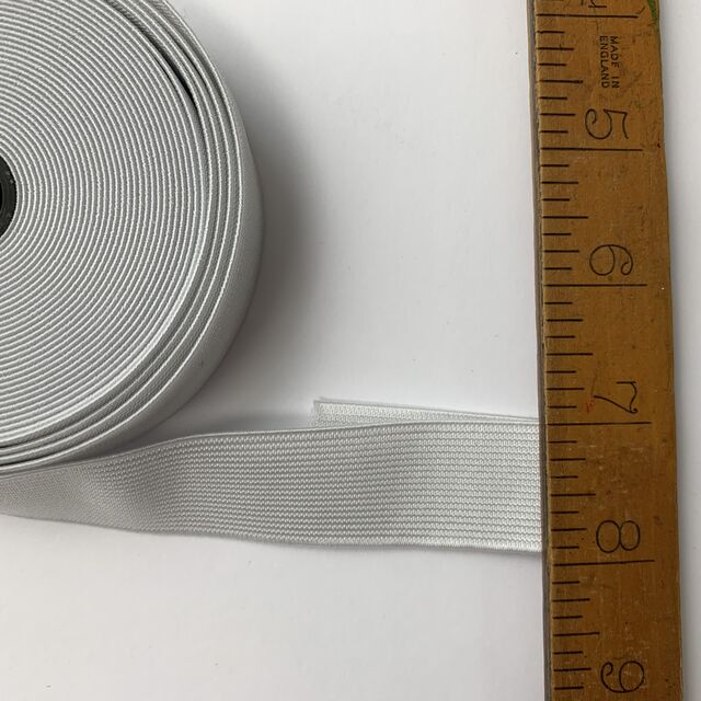 Elastic - White (25mm)