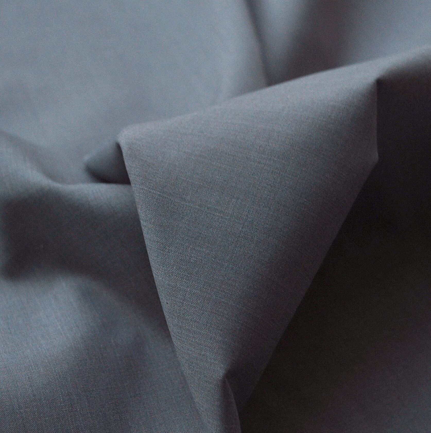 Superior Quality Plain Poly/Cotton Fabric - Silver Marl Grey