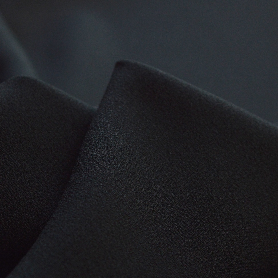 Polyester Lightweight Georgette Dress Fabric Black