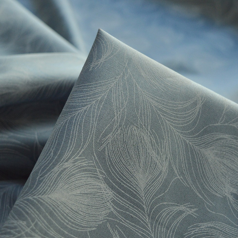 Poplin Print Grey Feather