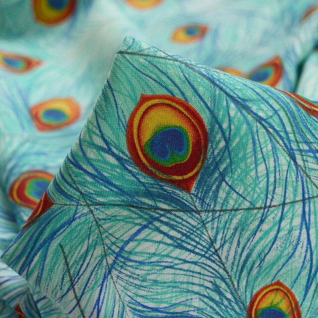 Cotton - Peacock Twerks - Turquoise