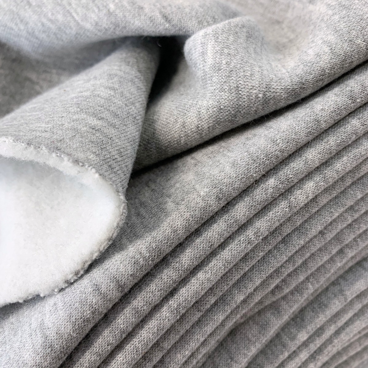 Cotton & Polyester Jersey Fabric - Silver & Grey Marl