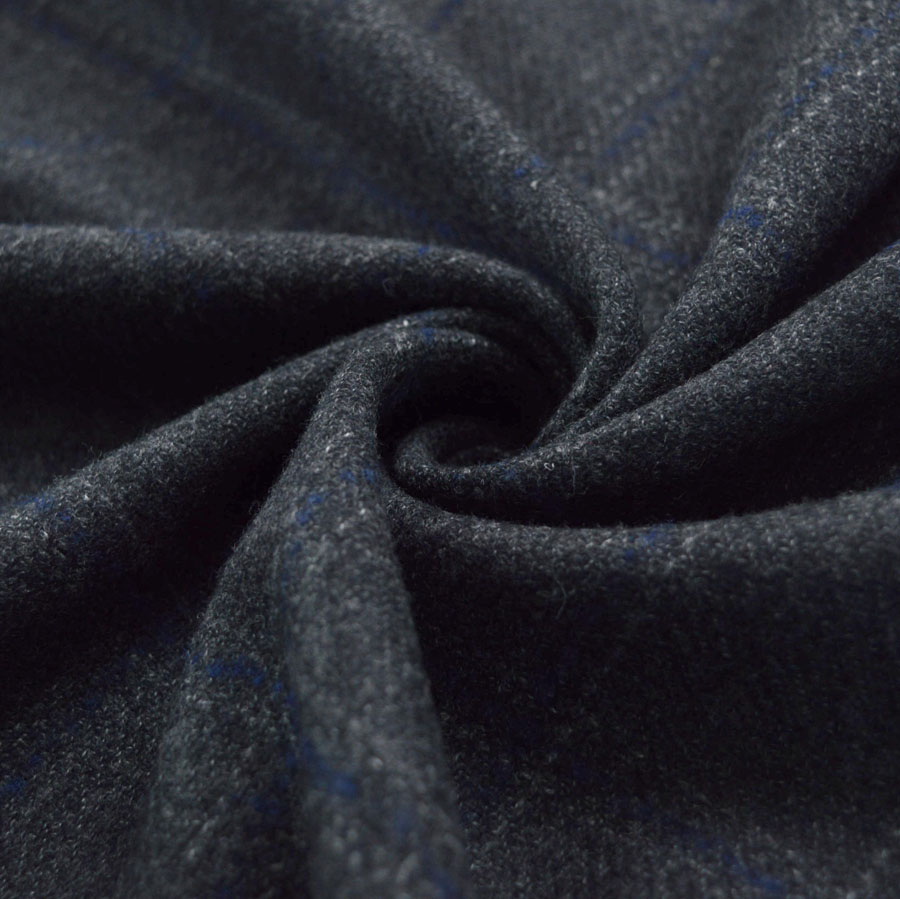 150cm wide Lightweight Wool Flannel Blue /& Black Check Superior Quality