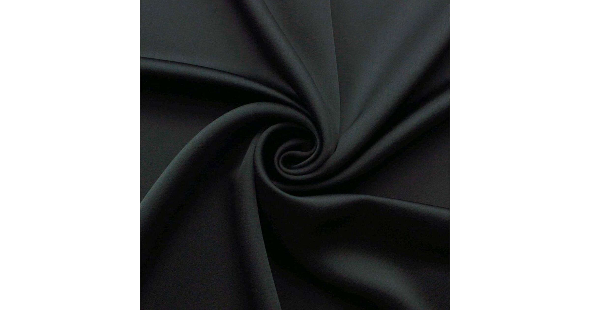 Liquid Black Polyester Satin Bridal Dressmaking Fabric