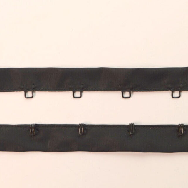 Professional Black Matt/Satin Hook & Eye Corset Tape