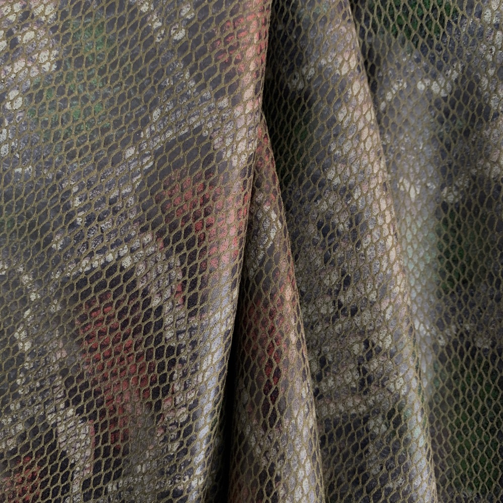 Faux Snakeskin fabric pleather dress material
