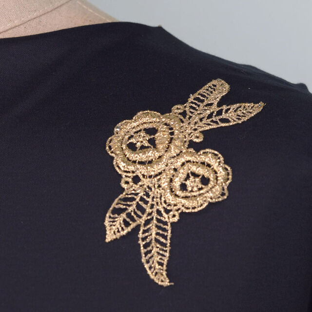 Embroidered Patch - Gold Flower
