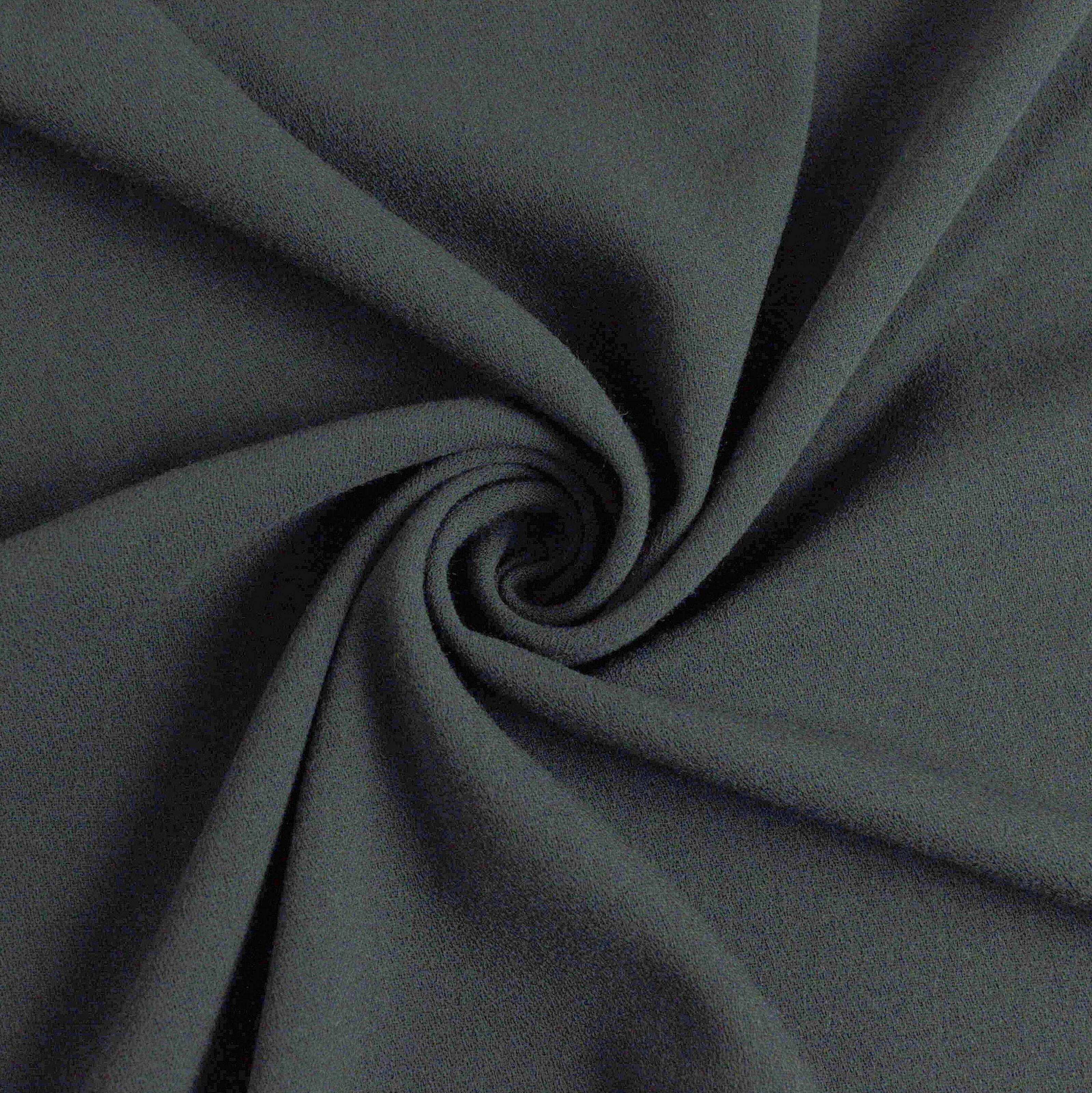 Italian Superior Quality Dark Grey Crepe Dress Fabric