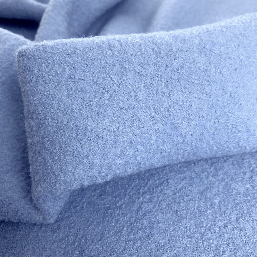 Pure Luxury 100% Boiled Wool Jacket & Coat Fabric - Pale Blue