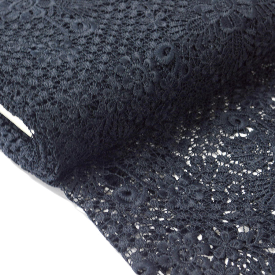 navy guipure lace fabric
