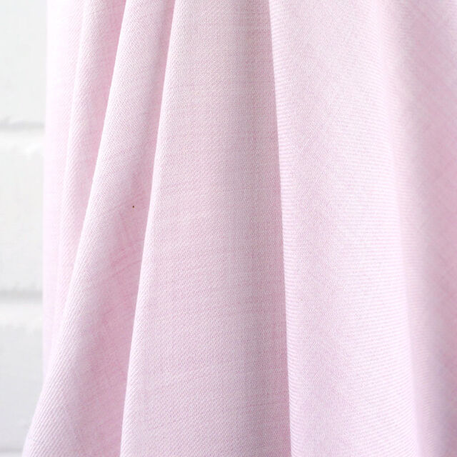 True Ella - Pale Pink - Cotton Wool Mix Twilled Shirting Fabric - Close Up Fabric Photo